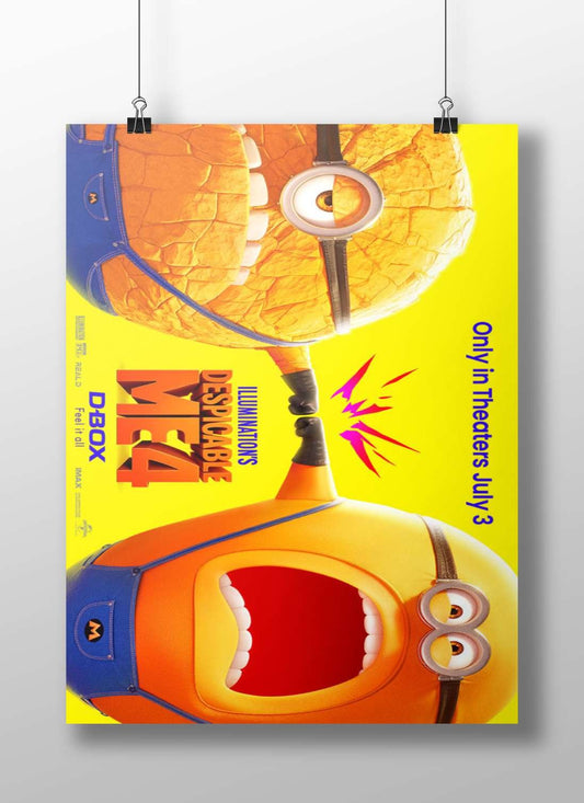 Minions from the Despicable Me franchise (specifically "Despicable Me 4") Gru'S Gang - Pop Art
