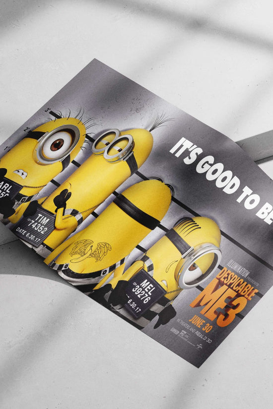 Minions (Carl, Tim, Mel) from Despicable Me 3 franchise Minions - Pop Art Fun Poster