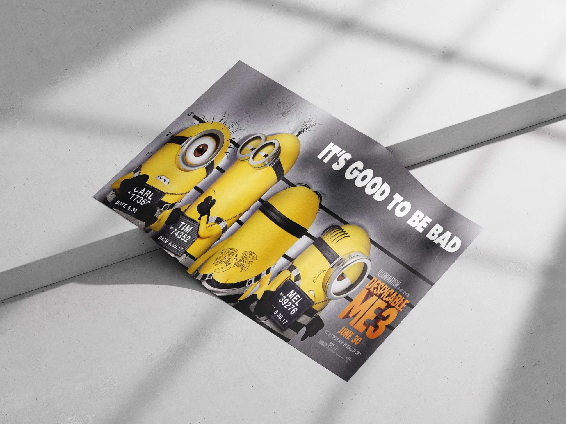 Minions (Carl, Tim, Mel) from Despicable Me 3 franchise Minions - Pop Art Fun Poster