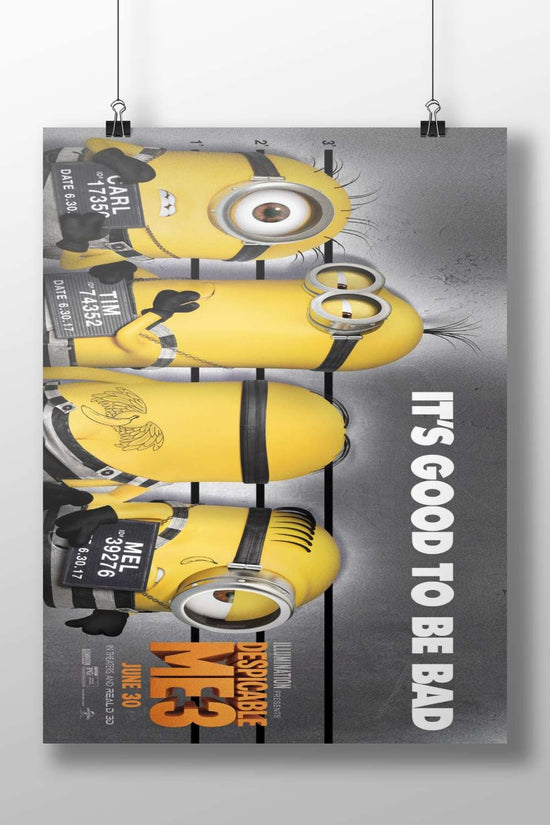 Minions (Carl, Tim, Mel) from Despicable Me 3 franchise Minions - Pop Art Fun Poster