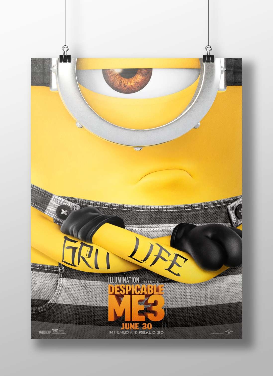 Minion from Despicable Me 3 (confirmed by Tesseract OCR text "ILLUMINATION PRESENTS DESPICABLE ME3"). Gru'S