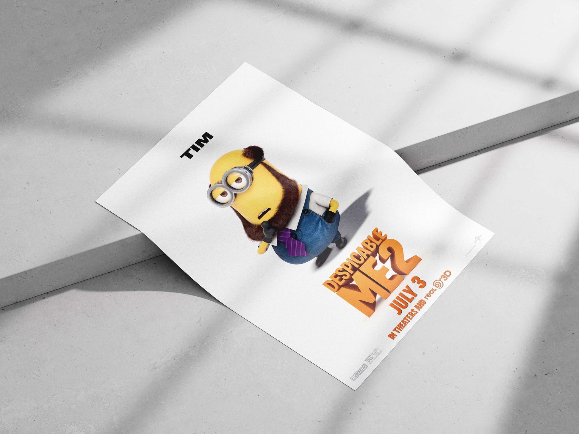 Tim, a Minion from the Despicable Me franchise. Tim - Mischievous Minion Poster
