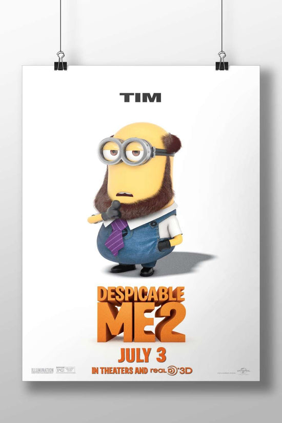 Tim, a Minion from the Despicable Me franchise. Tim - Mischievous Minion Poster