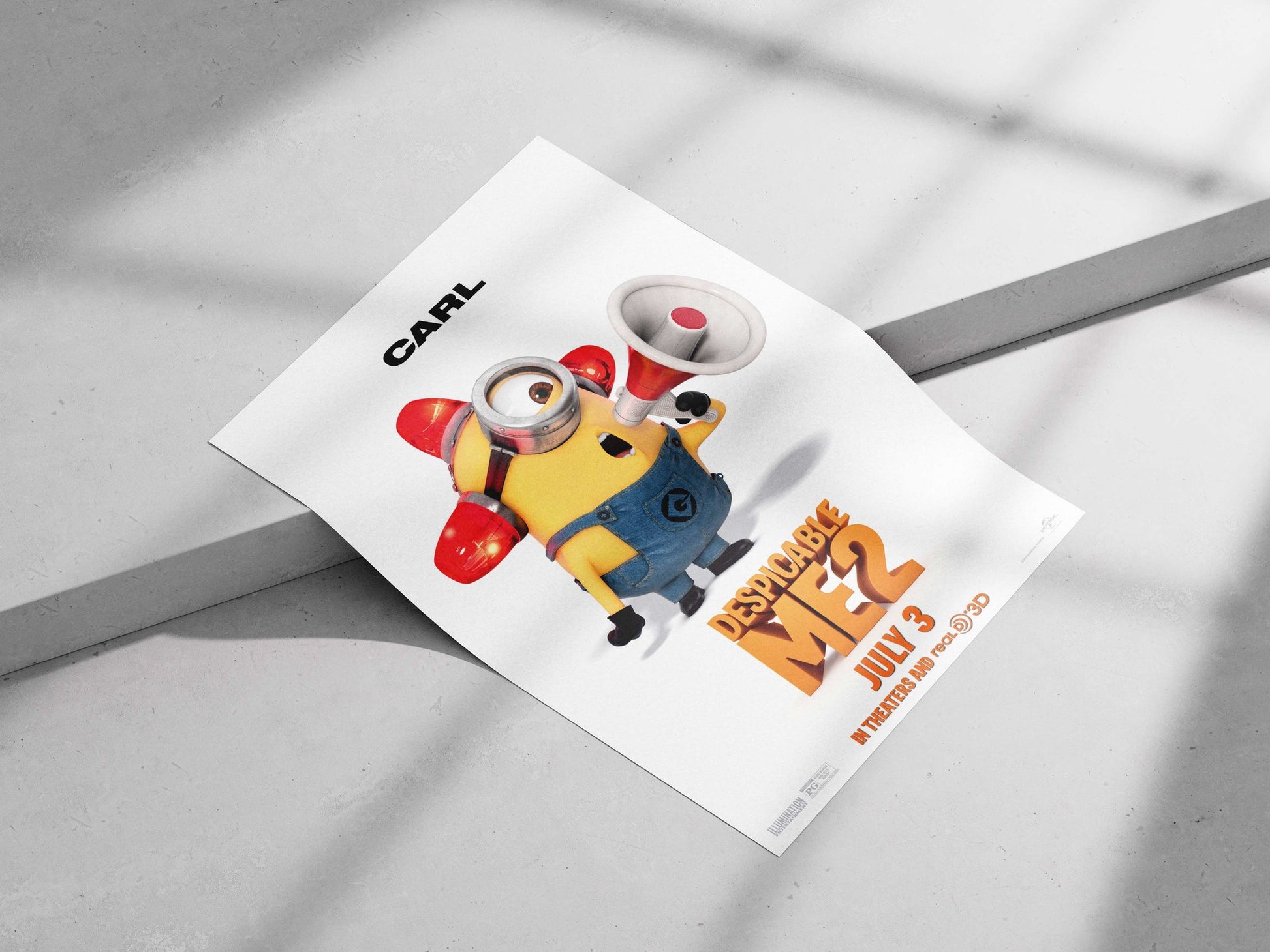 Carl, a Minion character from the Despicable Me 2 franchise Carl - Minion Hero Poster