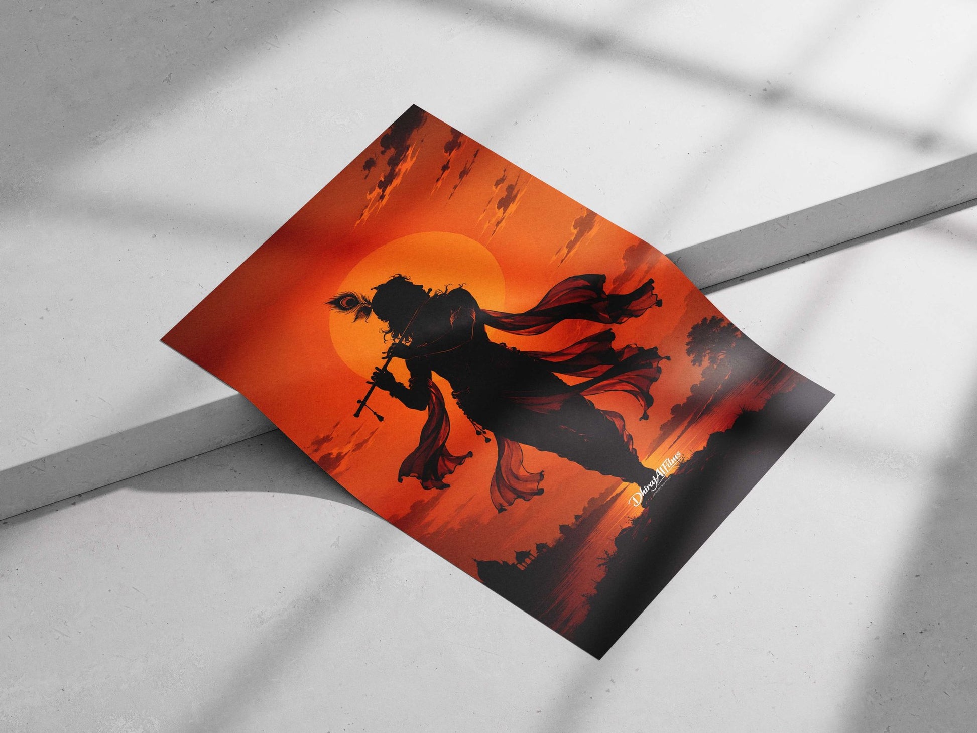 Lord Krishna Main Subject: Lord Krishna Matte poster print — Sanatan wall art India | PosterBoizz
