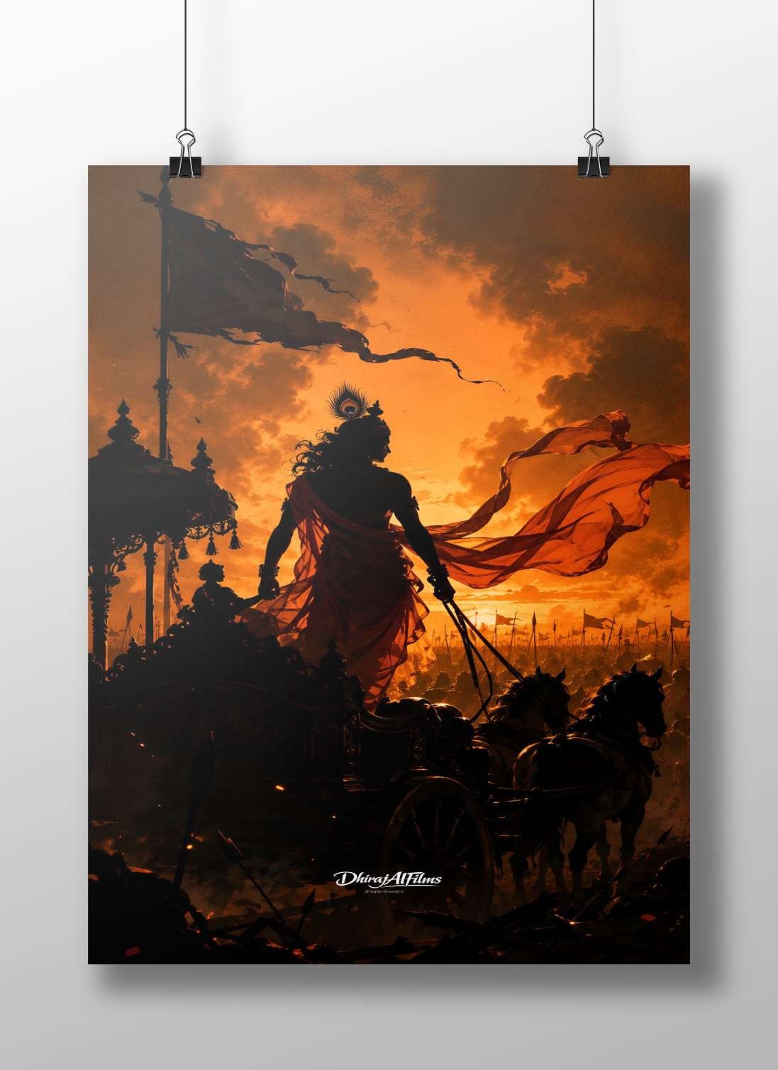 Lord Arjuna (Hindu deity from Mahabharata epic) Main Subject: Lord Arjuna (Hindu deity from Mahabharata epic) Matte