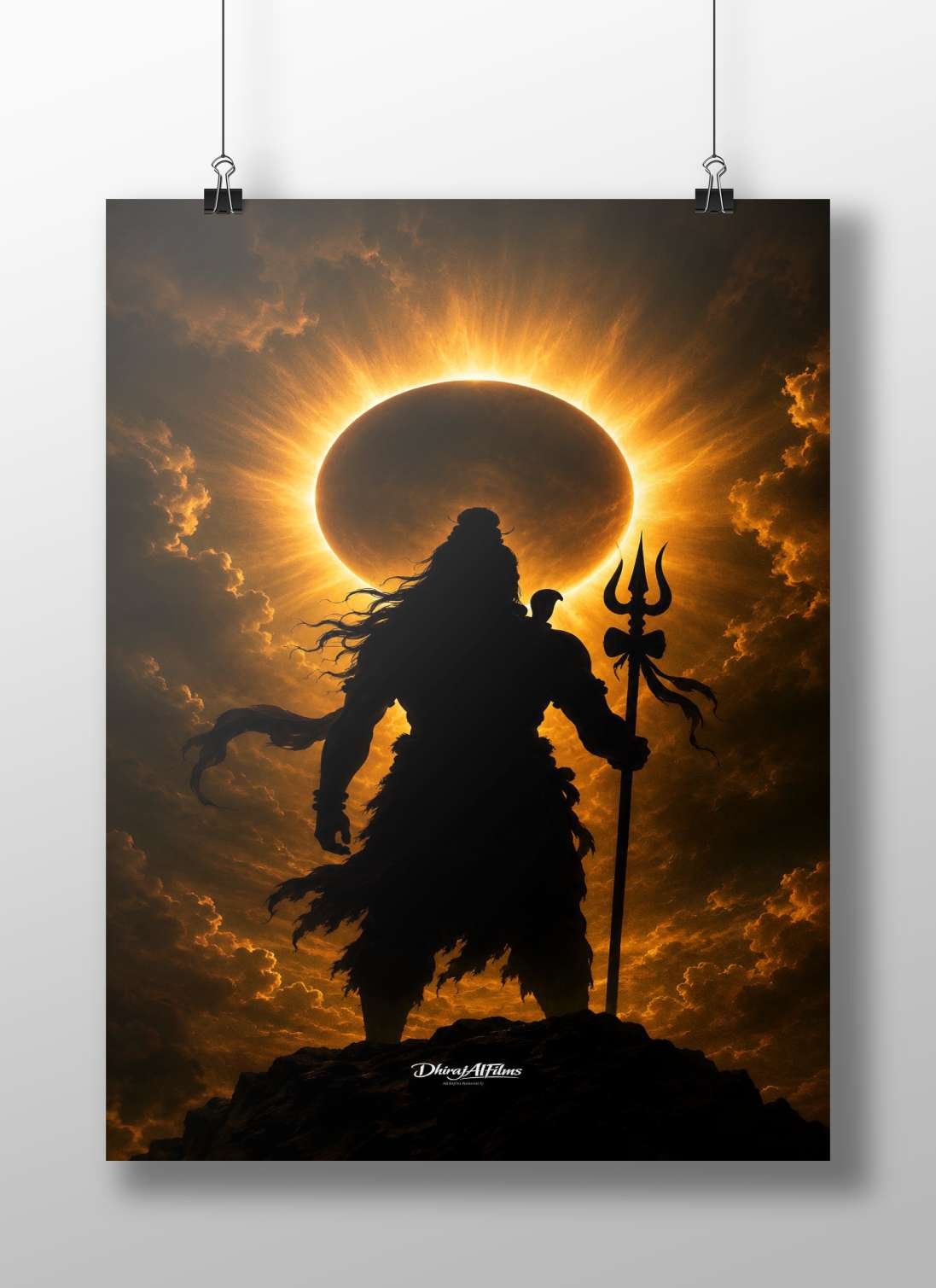 Lord Shiva (Hindu deity) Main Subject: Lord Shiva (Hindu deity) Matte BoizzBoard rigid print — Sanatan wall art India |