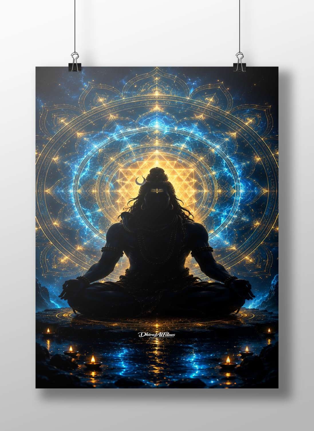 Lord Shiva (Hindu deity) Main Subject: Lord Shiva (Hindu deity) Matte BoizzBoard rigid print — Sanatan wall art India |