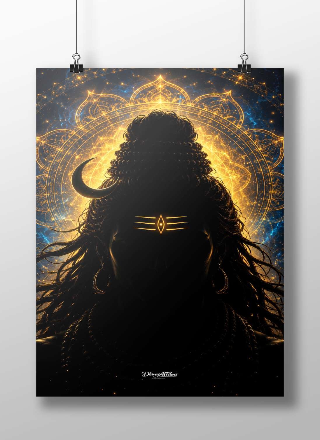 Lord Shiva (Hindu deity) Main Subject: Lord Shiva (Hindu deity) Matte BoizzBoard rigid print — Sanatan wall art India |