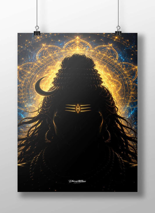 Lord Shiva (Hindu deity) Main Subject: Lord Shiva (Hindu deity) Matte BoizzBoard rigid print — Sanatan wall art India |