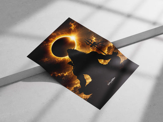 Lord Shiva (Hindu deity) Main Subject: Lord Shiva (Hindu deity) Matte poster print — Sanatan wall art India | PosterBoizz