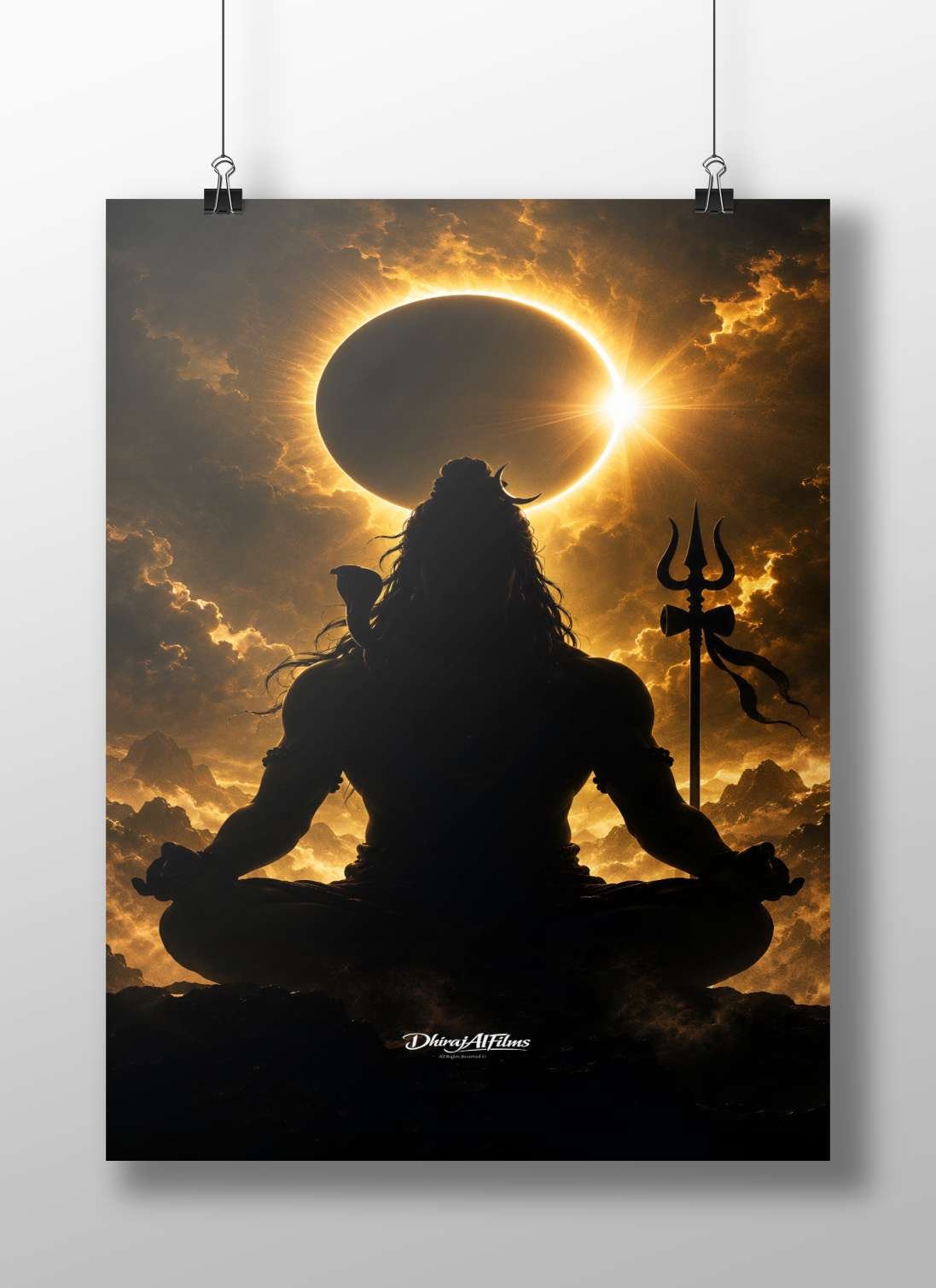 Lord Shiva (Hindu deity) Main Subject: Lord Shiva (Hindu deity) Matte BoizzBoard rigid print — Sanatan wall art India |