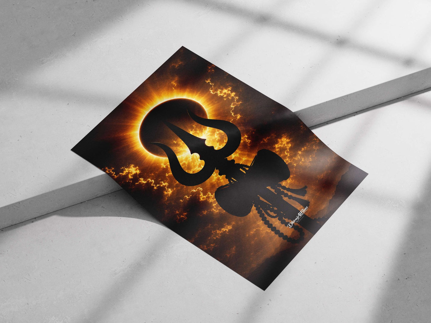Trishul (sacred Hindu symbol of Lord Shiva) Main Subject: Trishul (sacred Hindu symbol of Lord Shiva) Matte poster print —