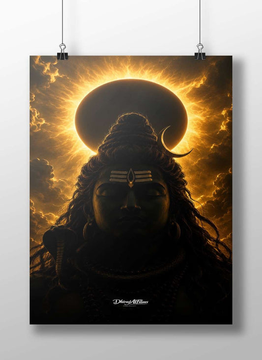 Lord Shiva Main Subject: Lord Shiva Matte BoizzBoard rigid print — Sanatan wall art India | PosterBoizz