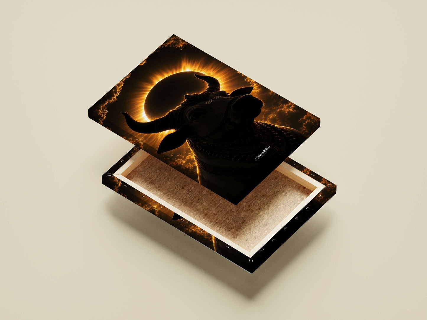 Nandi (the sacred bull deity associated with Lord Shiva in Hindu mythology) Main Subject: Nandi (the sacred bull deity