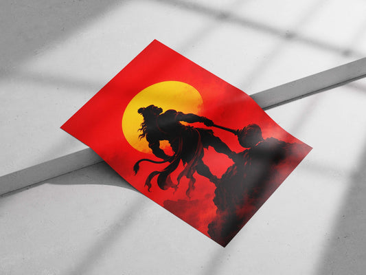 Hanuman (Hindu deity) Main Subject: Hanuman (Hindu deity) Matte poster print — Sanatan wall art India | PosterBoizz