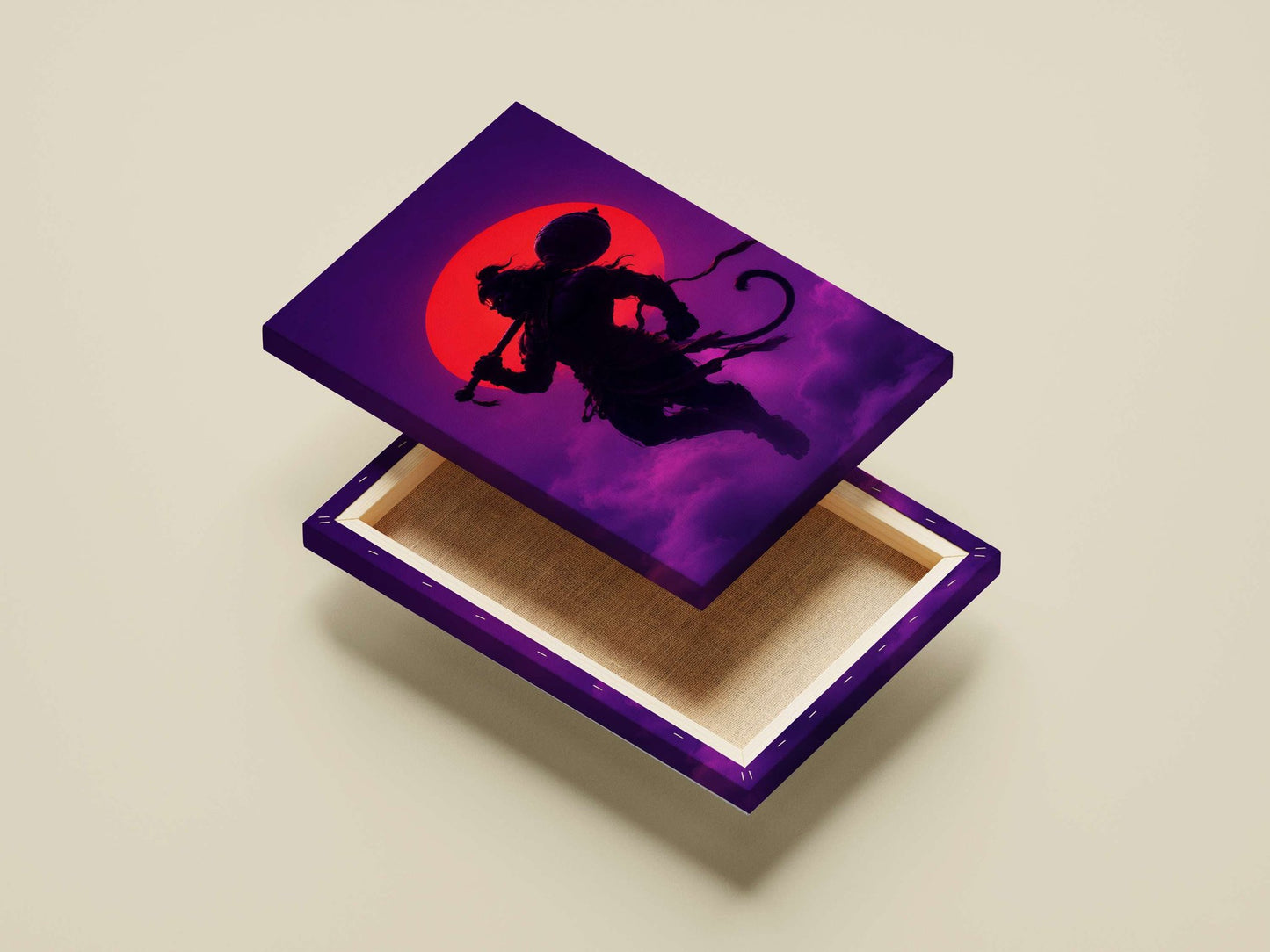 Hanuman (Hindu deity) Main Subject: Hanuman (Hindu deity) Canvas wall art — Sanatan wall art India | PosterBoizz