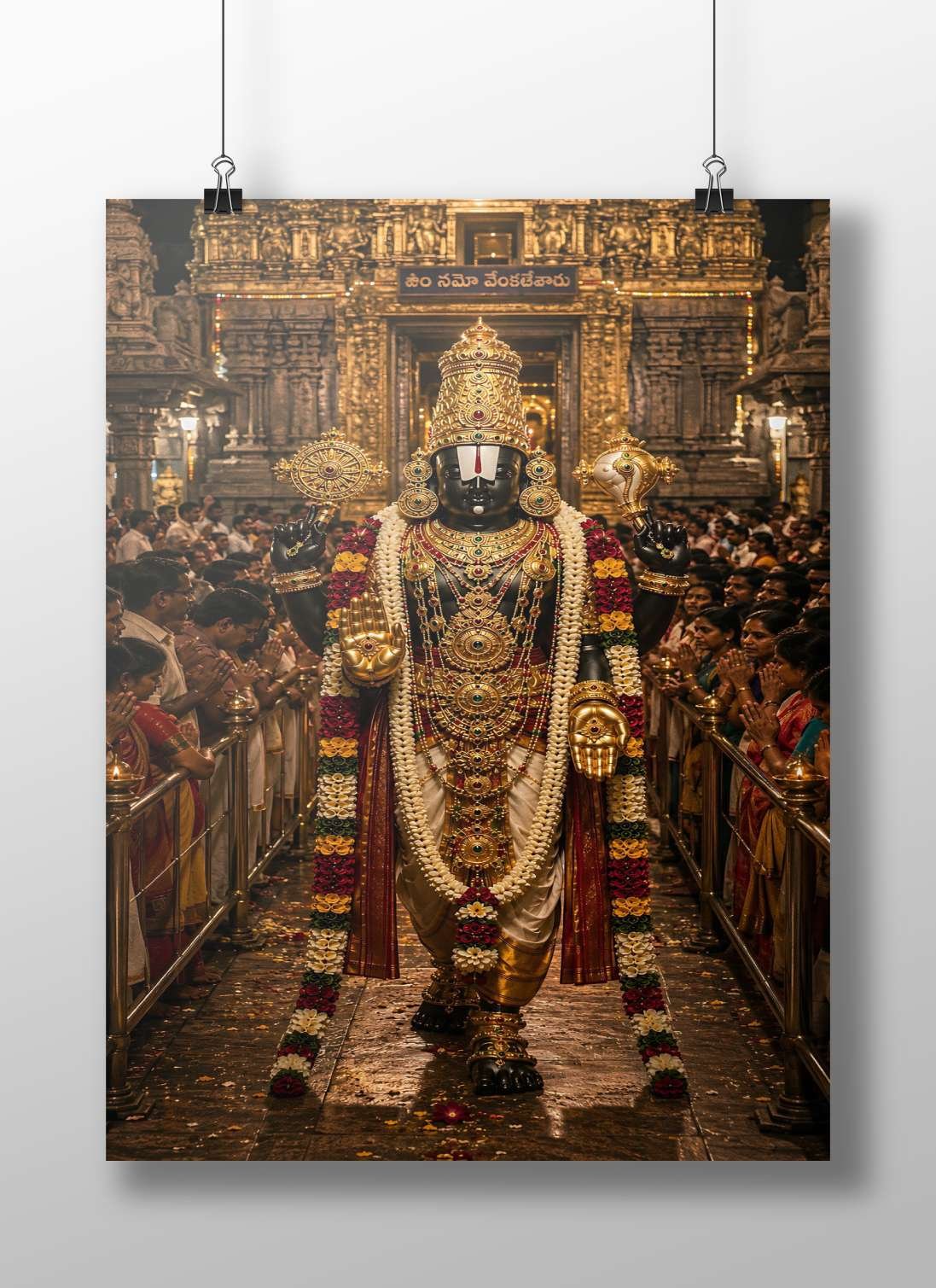 Lord Vishnu Main Subject: Lord Vishnu Matte BoizzBoard rigid print — Sanatan wall art India | PosterBoizz