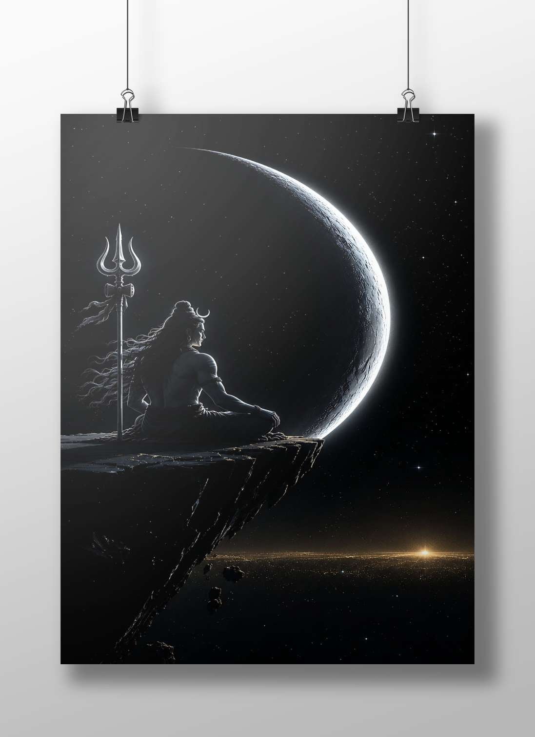 Lord Shiva (Hindu deity) Main Subject: Lord Shiva (Hindu deity) Matte BoizzBoard rigid print — Sanatan wall art India |