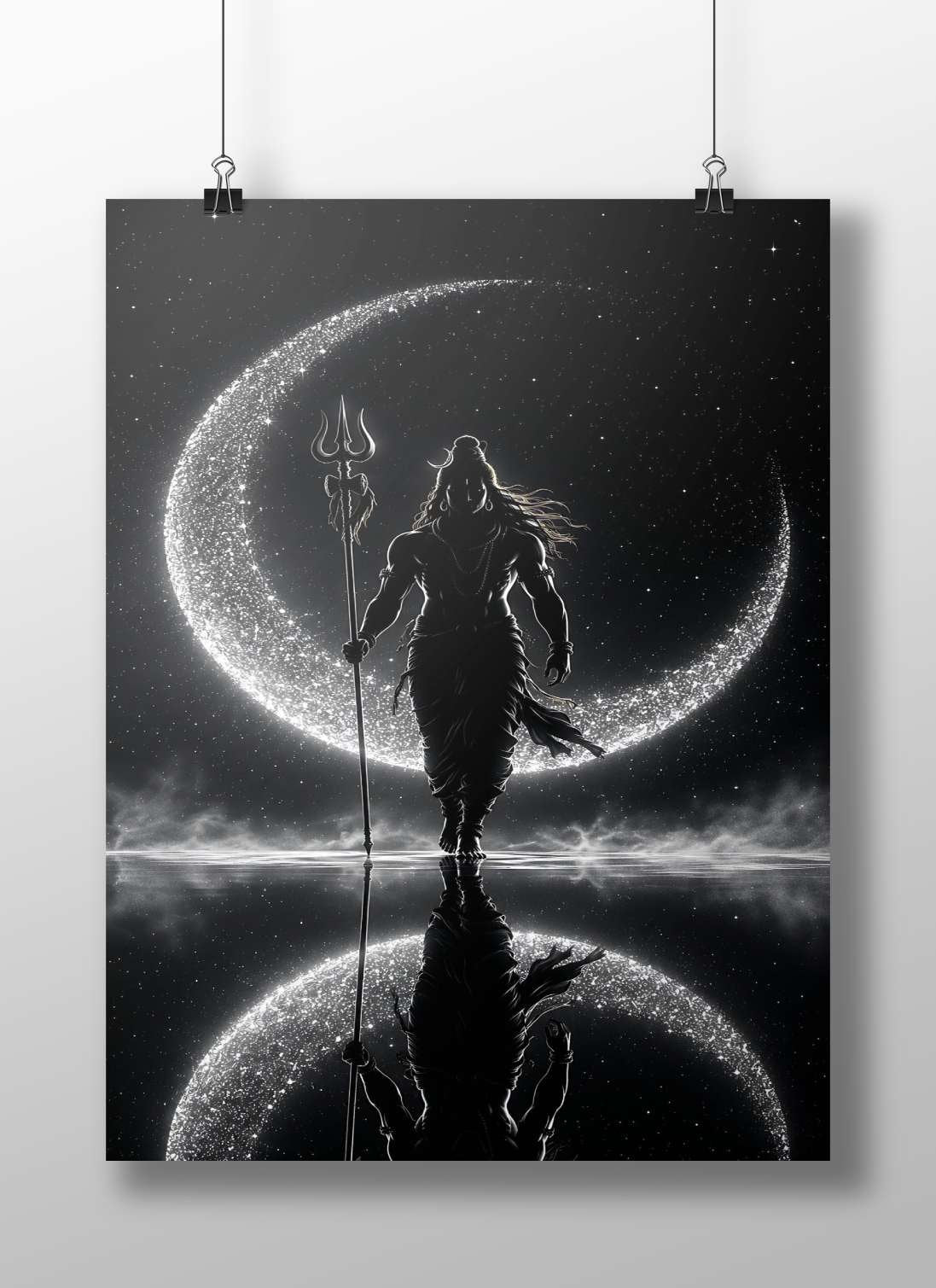Lord Shiva (Hindu deity) Main Subject: Lord Shiva (Hindu deity) Matte BoizzBoard rigid print — Sanatan wall art India |