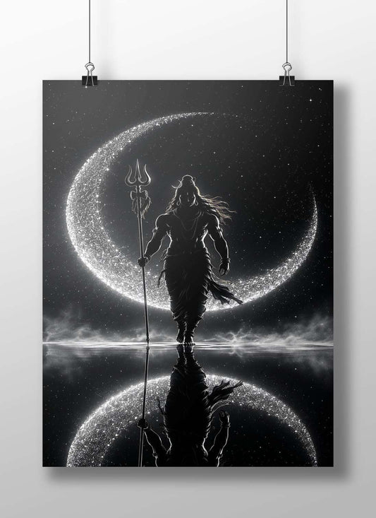 Lord Shiva (Hindu deity) Main Subject: Lord Shiva (Hindu deity) Matte BoizzBoard rigid print — Sanatan wall art India |