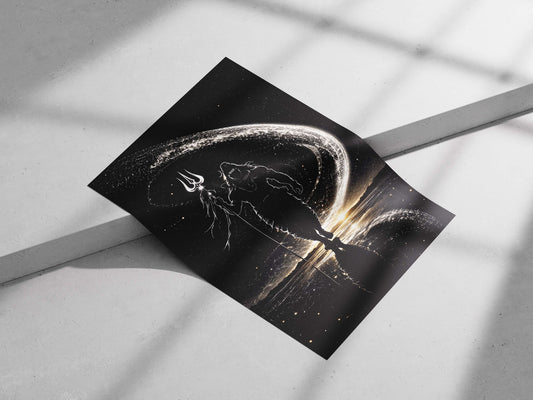 Lord Shiva (Hindu deity) Main Subject: Lord Shiva (Hindu deity) Matte poster print — Sanatan wall art India | PosterBoizz