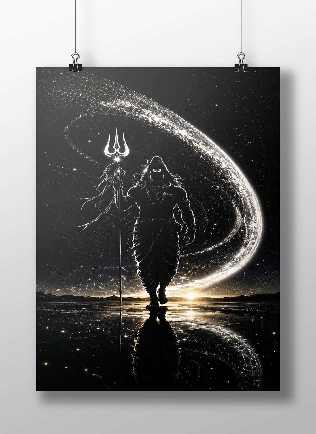 Lord Shiva (Hindu deity) Main Subject: Lord Shiva (Hindu deity) Matte BoizzBoard rigid print — Sanatan wall art India |