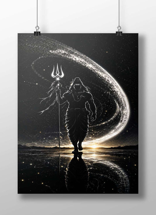 Lord Shiva (Hindu deity) Main Subject: Lord Shiva (Hindu deity) Matte BoizzBoard rigid print — Sanatan wall art India |