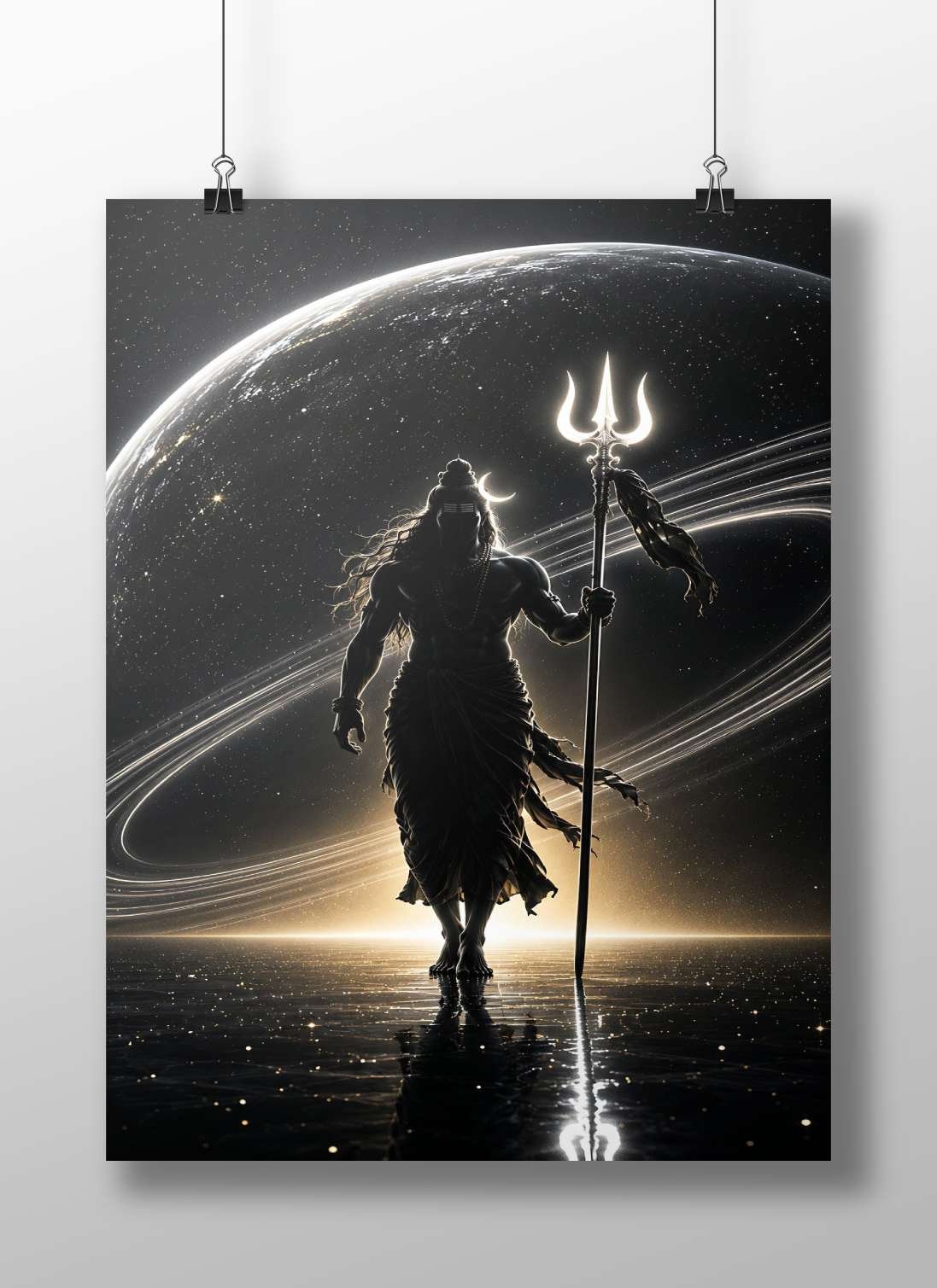 Lord Shiva Main Subject: Lord Shiva Matte BoizzBoard rigid print — Sanatan wall art India | PosterBoizz
