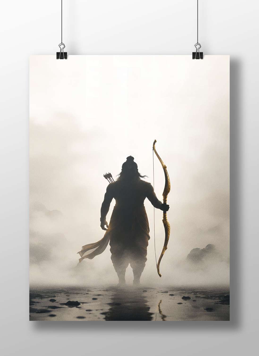Lord Rama (Hindu deity) Main Subject: Lord Rama (Hindu deity) Matte BoizzBoard rigid print — Sanatan wall art India |