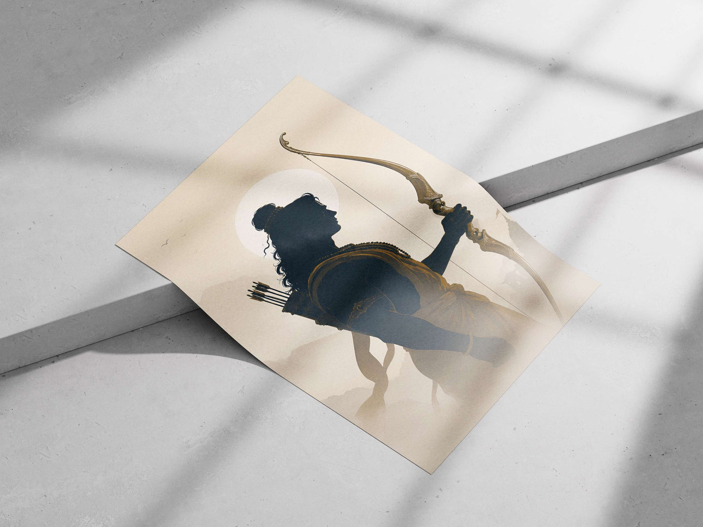Lord Rama (Hindu deity) Main Subject: Lord Rama (Hindu deity) Matte poster print — Sanatan wall art India | PosterBoizz
