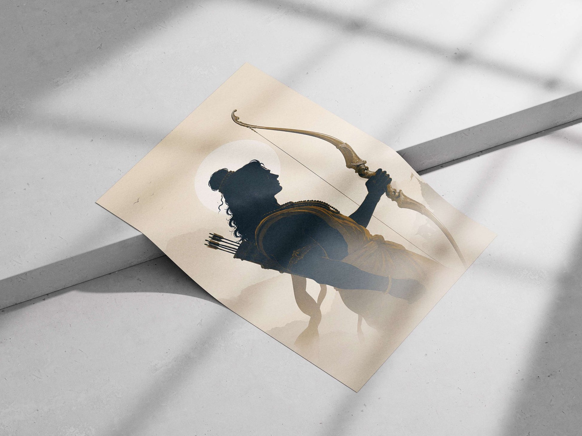 Lord Rama (Hindu deity) Main Subject: Lord Rama (Hindu deity) Matte poster print — Sanatan wall art India | PosterBoizz