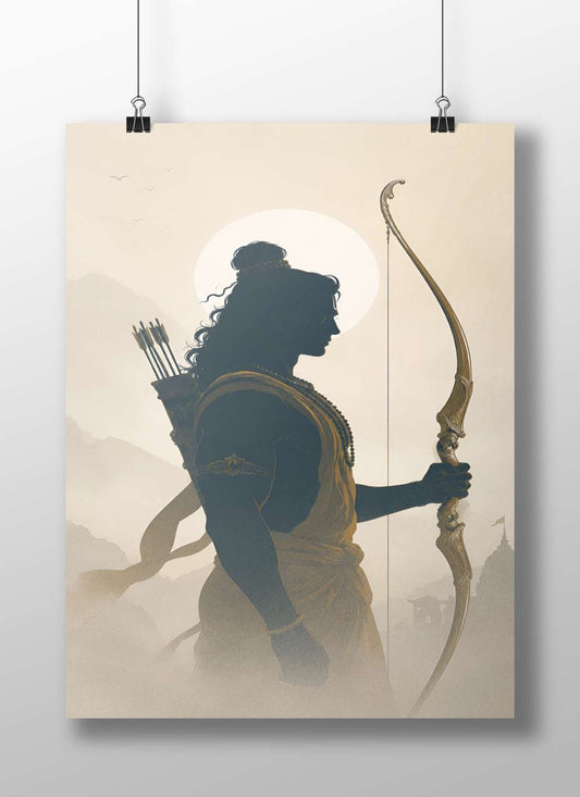 Lord Rama (Hindu deity) Main Subject: Lord Rama (Hindu deity) Matte BoizzBoard rigid print — Sanatan wall art India |