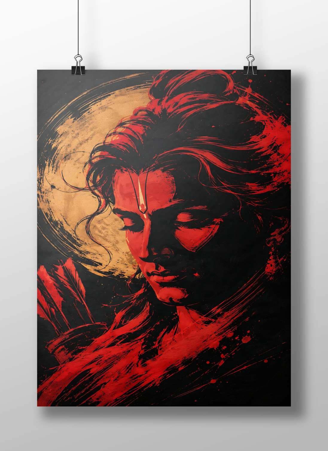 Hindu goddess Kali Main Subject: Hindu goddess Kali Matte BoizzBoard rigid print — Sanatan wall art India | PosterBoizz