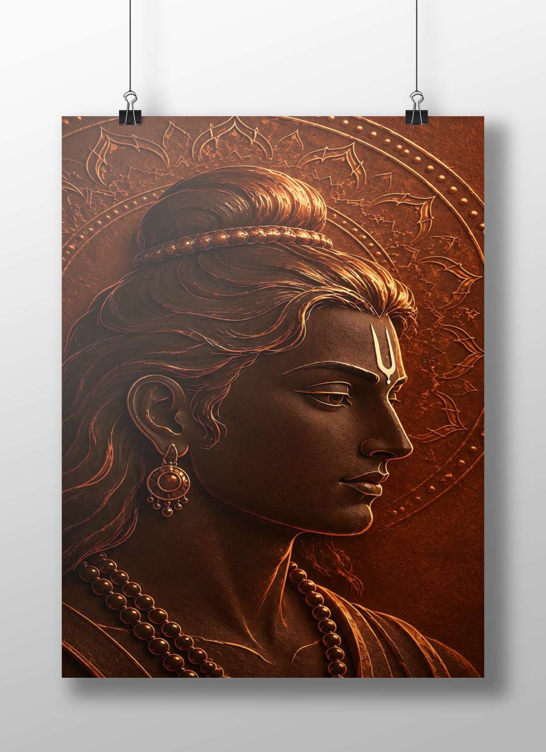 Lord Shiva (Hindu deity) Main Subject: Lord Shiva (Hindu deity) Matte BoizzBoard rigid print — Sanatan wall art India |