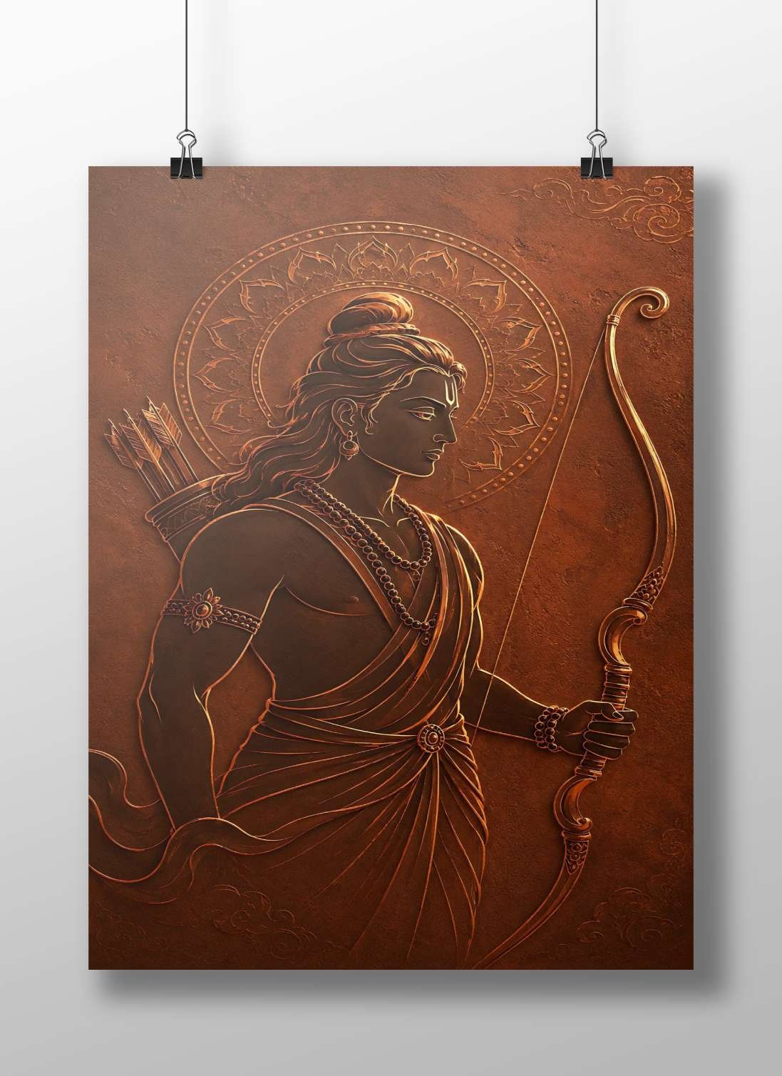 Lord Rama (a prominent deity in Hindu mythology) Main Subject: Lord Rama (a prominent deity in Hindu mythology) Matte