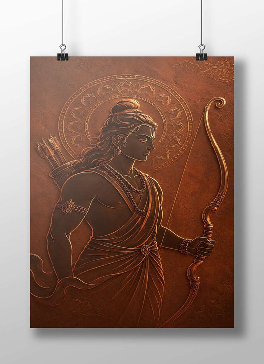 Lord Rama (a prominent deity in Hindu mythology) Main Subject: Lord Rama (a prominent deity in Hindu mythology) Matte