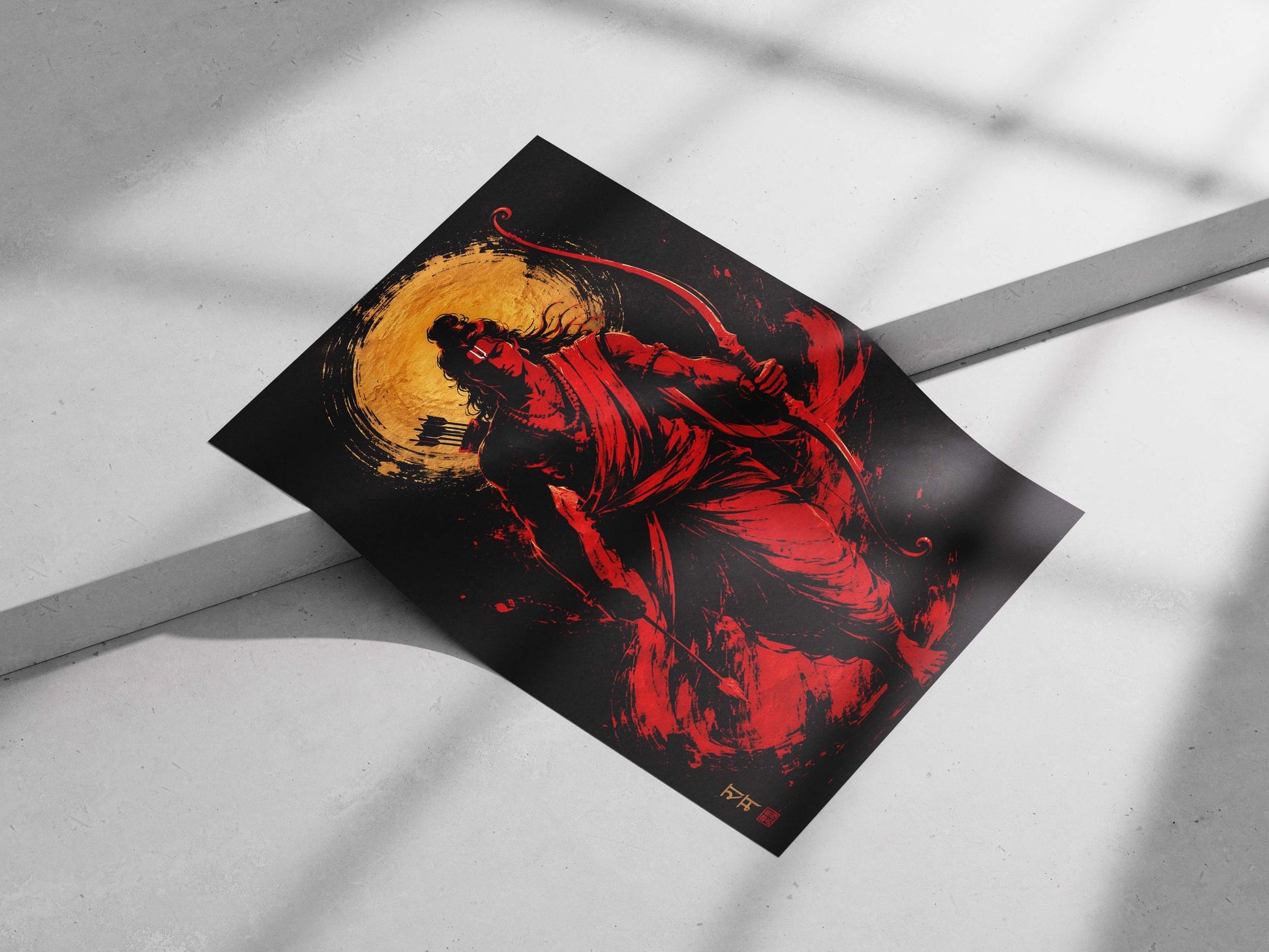 Lord Rama (Hindu deity) Main Subject: Lord Rama (Hindu deity) Matte poster print — Sanatan wall art India | PosterBoizz