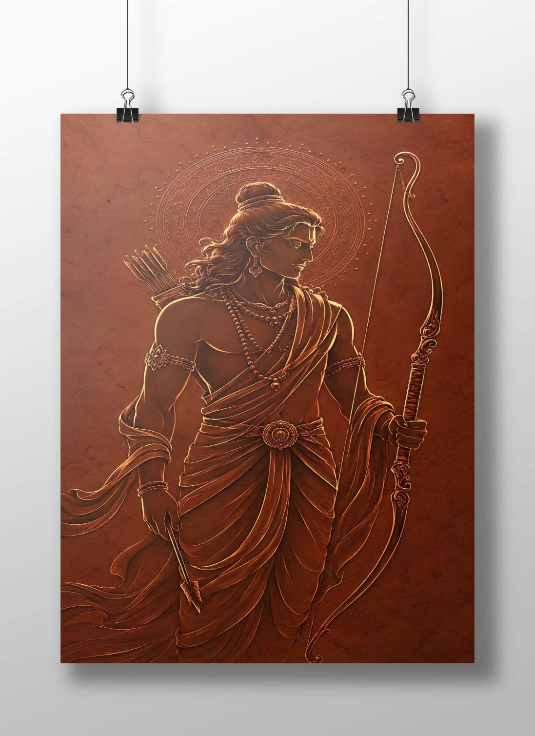 Lord Rama (Hindu deity from the Ramayana) Main Subject: Lord Rama (Hindu deity from the Ramayana) Matte BoizzBoard rigid