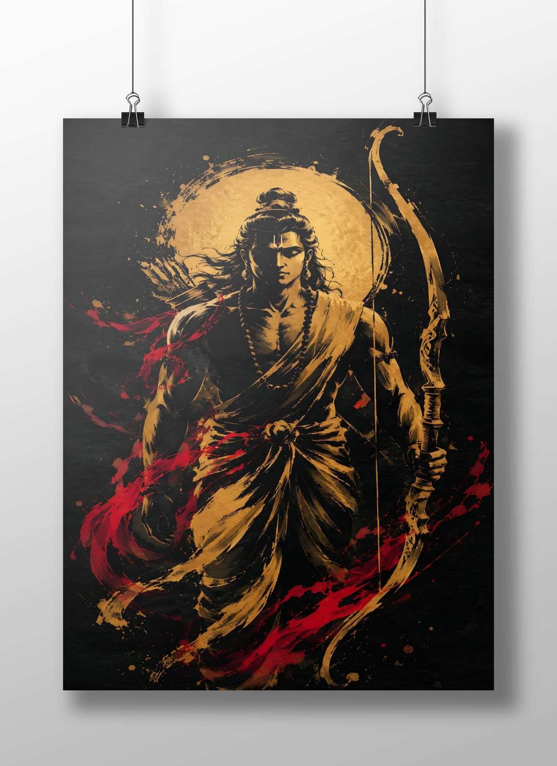 Hindu deity Shiva Main Subject: Hindu deity Shiva Matte BoizzBoard rigid print — Sanatan wall art India | PosterBoizz