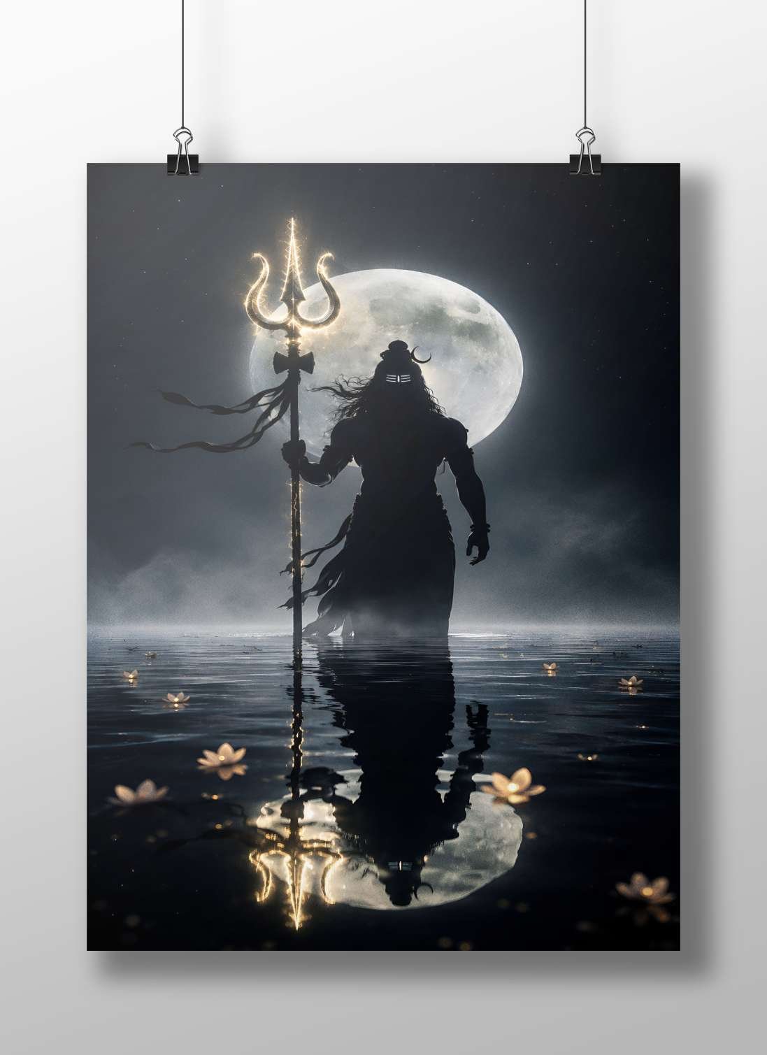 Lord Shiva (Hindu deity) Main Subject: Lord Shiva (Hindu deity) Matte BoizzBoard rigid print — Sanatan wall art India |