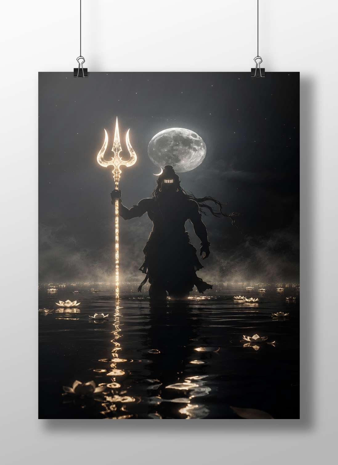 Lord Shiva Main Subject: Lord Shiva Matte BoizzBoard rigid print — Sanatan wall art India | PosterBoizz