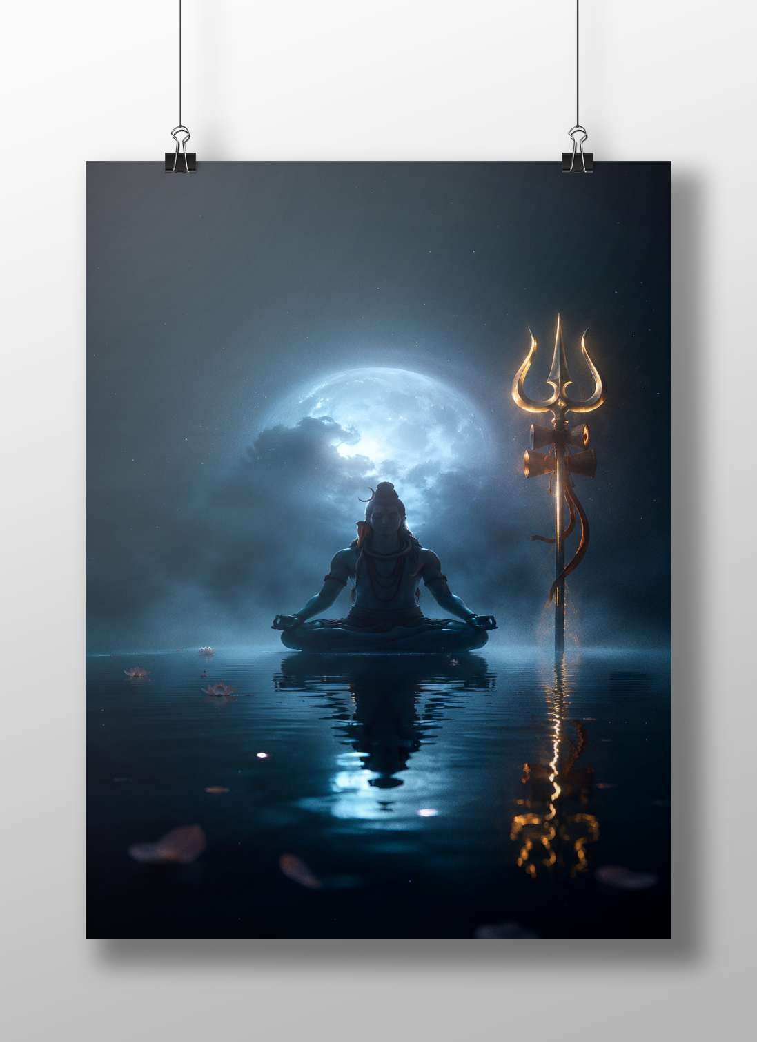 Lord Shiva (Hindu deity) Main Subject: Lord Shiva (Hindu deity) Matte BoizzBoard rigid print — Sanatan wall art India |