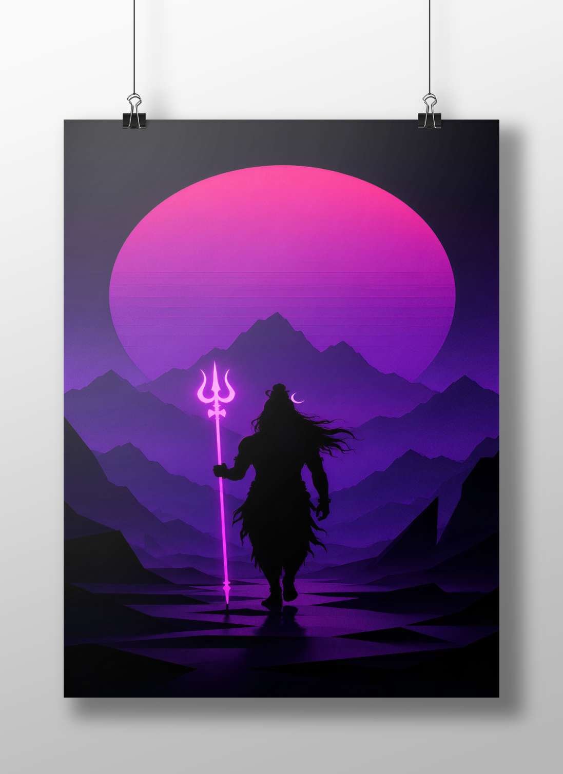 Shiva (Hindu deity) Main Subject: Shiva (Hindu deity) Matte BoizzBoard rigid print — Sanatan wall art India | PosterBoizz