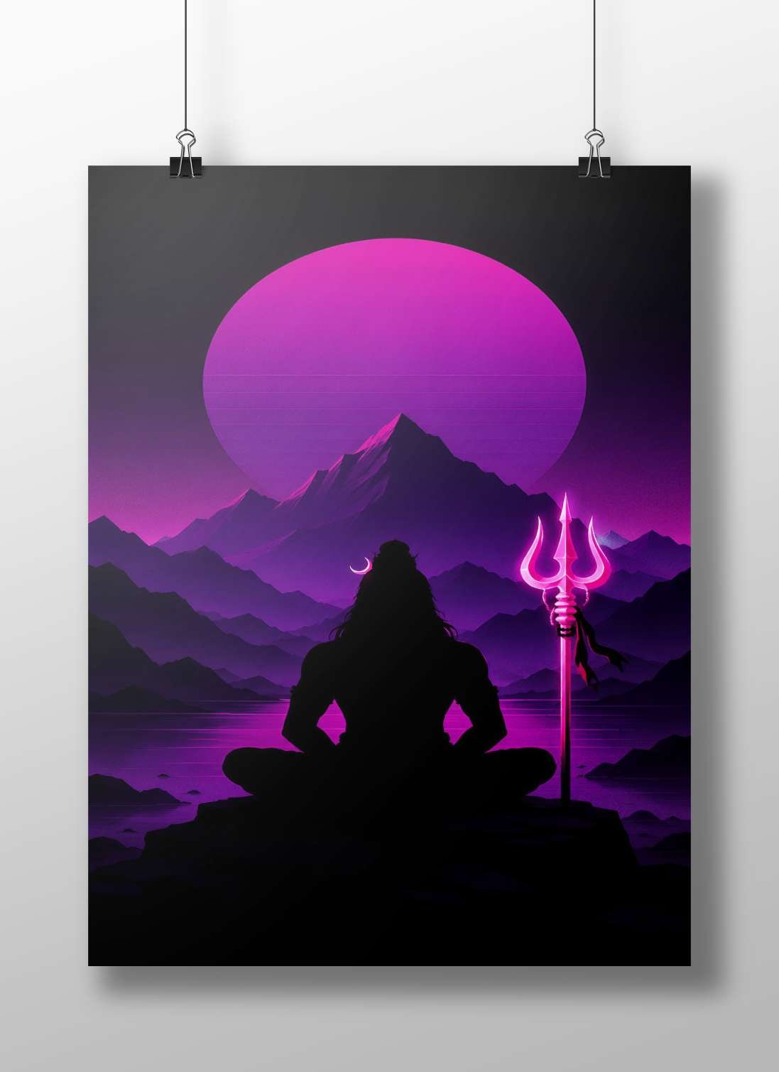 Lord Shiva (Hindu deity) Main Subject: Lord Shiva (Hindu deity) Matte BoizzBoard rigid print — Sanatan wall art India |
