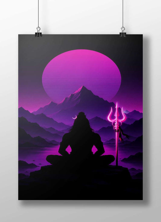 Lord Shiva (Hindu deity) Main Subject: Lord Shiva (Hindu deity) Matte BoizzBoard rigid print — Sanatan wall art India |