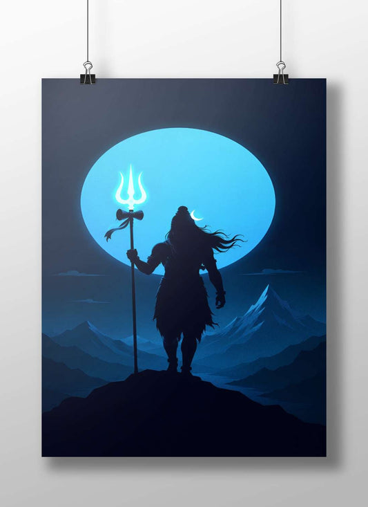 Lord Shiva Main Subject: Lord Shiva Matte BoizzBoard rigid print — Sanatan wall art India | PosterBoizz
