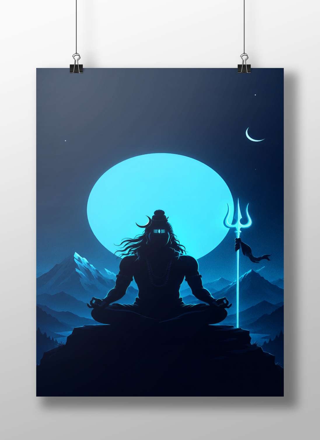 Lord Shiva Main Subject: Lord Shiva Matte BoizzBoard rigid print — Sanatan wall art India | PosterBoizz