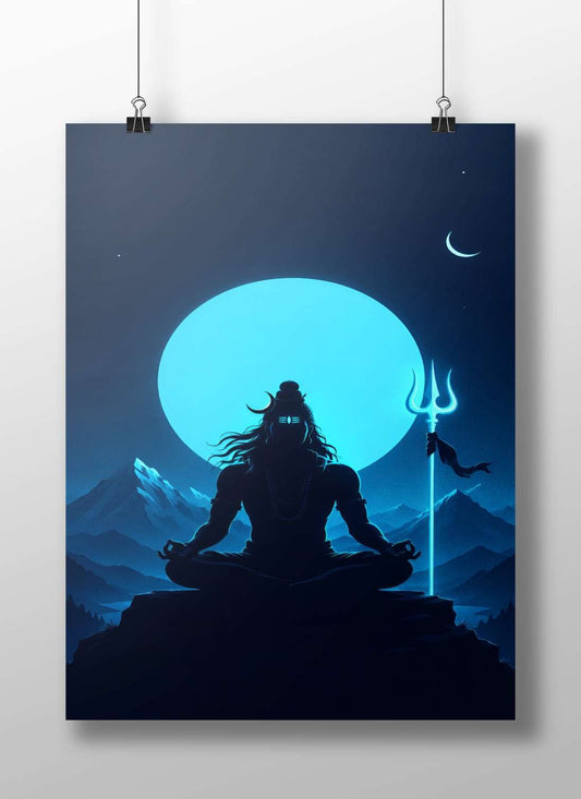 Lord Shiva Main Subject: Lord Shiva Matte BoizzBoard rigid print — Sanatan wall art India | PosterBoizz