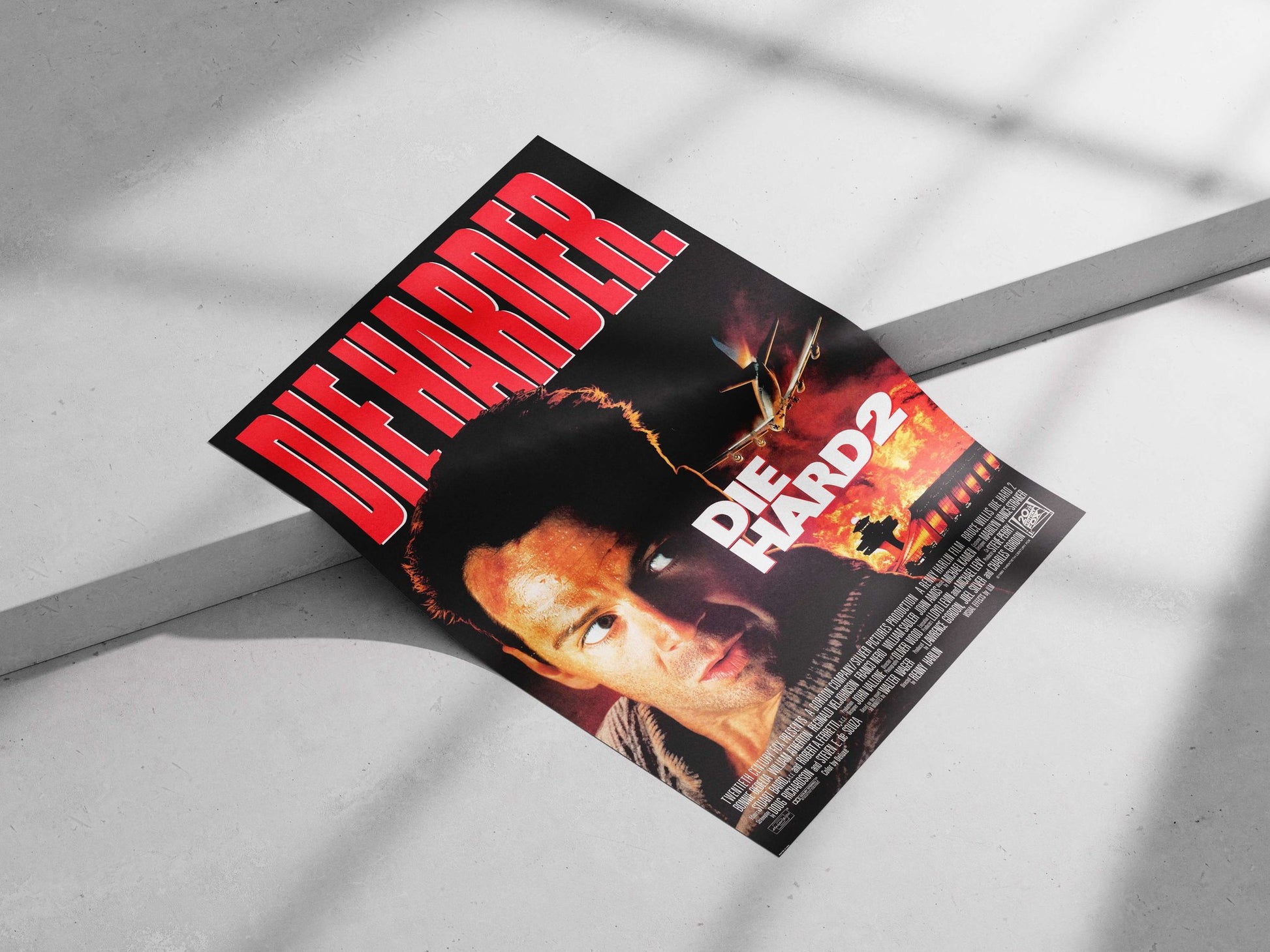 Bruce Willis in Die Hard 2 franchise John Mcclane - Action Hero Poster